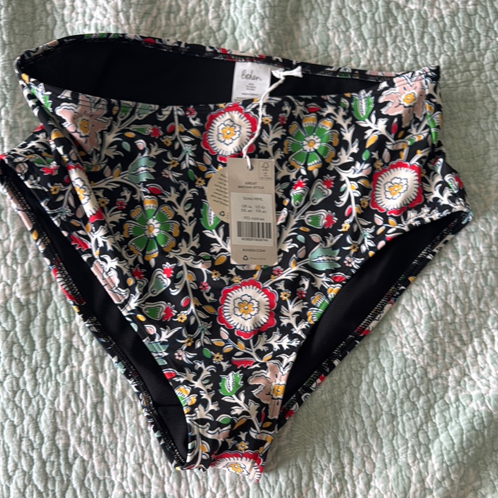 Floral High-Waisted Bikini Bottoms